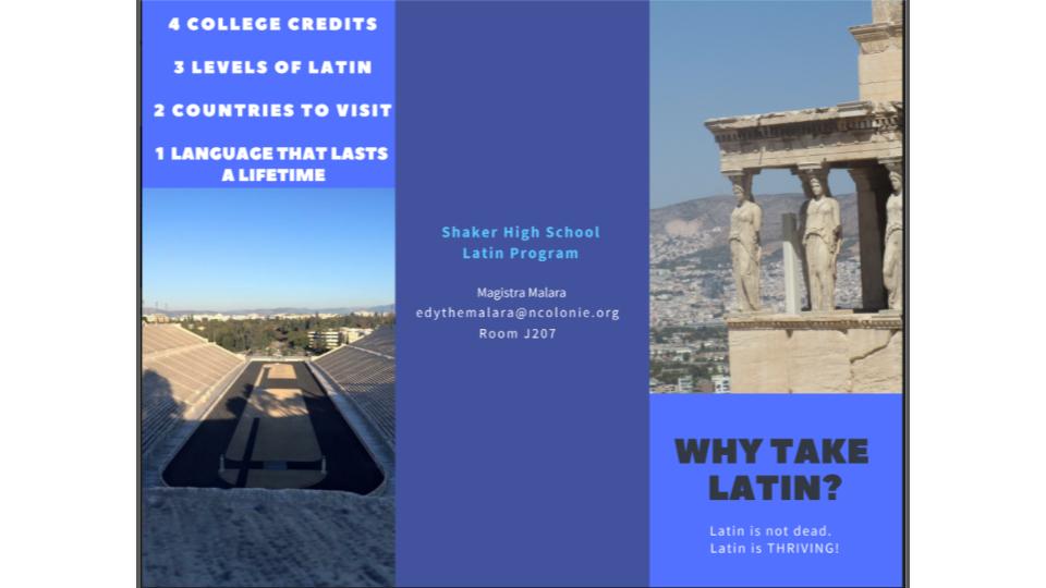 Bison_Caeruleus's tweet photo. Why Latin? Are you taking Latin next year? Here are some reasons why you should be adding Latin to your schedule!! #ShakerLatin #BisonCaeruleus #LatinInYourLife https://t.co/EYpFjxRE3J
