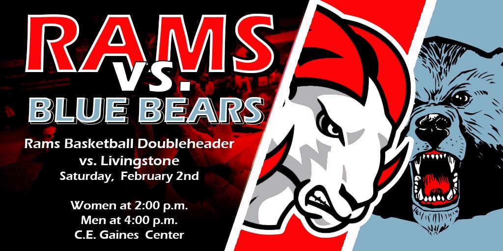 WSSU_Athletics's tweet photo. IT’S GAMEDAY IN C.E. GAINES!! Support your Rams as they host the Blue Bears of Livingstone College in a doubleheader today! Tip-off is at 2:00 and 4:00 pm!
#WeSeeRed | #WSSUBasketball https://t.co/5fnVetdOIt