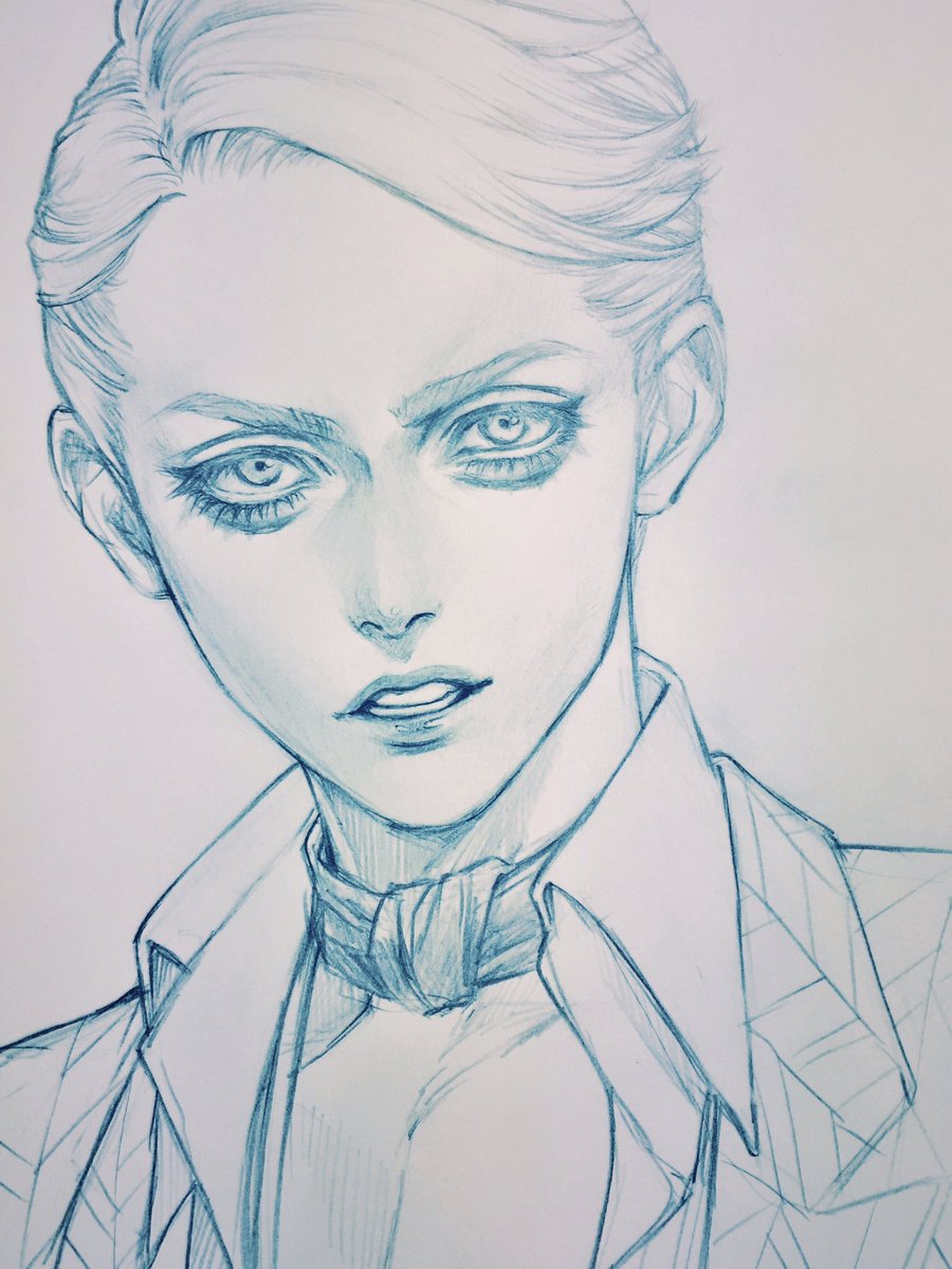 紫 Twitterren 一から絵を描く元気が無かったので前に描いたプロシュート兄貴の髪型とかを少し直すだけの作業に甘んじた 紫 Twitterren 一から絵を描く元気が無かったので前に描いたプロシュート兄貴の髪型とかを少し直すだけの作業に甘んじた