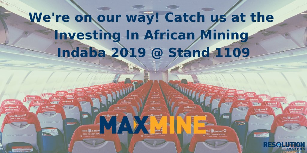 RSMaxMine's tweet photo. We're on our way! Catch us at the Investing In African Mining Indaba 2019 @ Stand 1109 

#MiningIndaba #MiningIndaba2019 #Turningtechintotonnes #MaxMine https://t.co/1ZLNJR2NL4