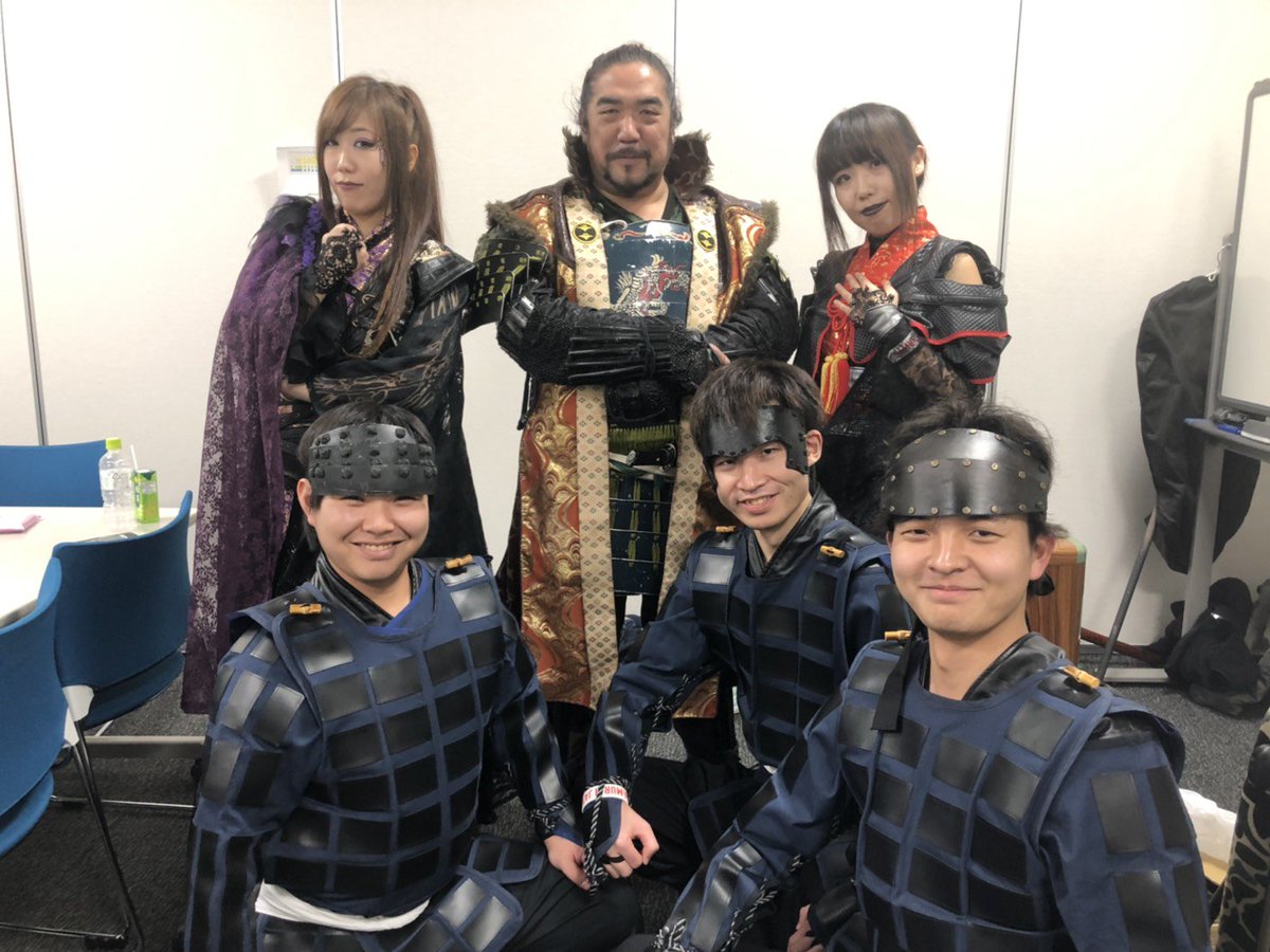 #武将博 の思ひでラスト 

これをのせるのを忘れておった！ 
われら、#キラメキダッシュ！

終わってホッと余裕の笑顔のわしらじゃな笑
さて  お手伝いでおった三人には気付いたかな？  
これから、どういう風になっていくのかお楽しみに♪