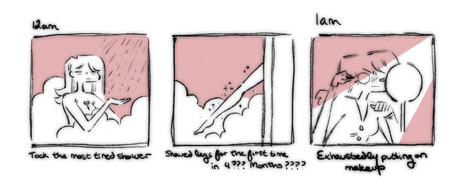 the only hourlies I was able 2 piece together from yesterday :,D
Other highlights include:
-sitting on a bus for 8hrs
-arriving in Ohio 
-getting a tattoo
-giving myself a tattoo
-getting high and watching cannibal holocaust but then getting freaked out and turning on scoobydoo 2 
