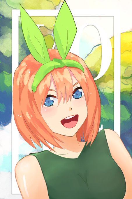 KhoawaiiさんがTwitterに投稿した中野四葉(五等分の花嫁)のイラスト。