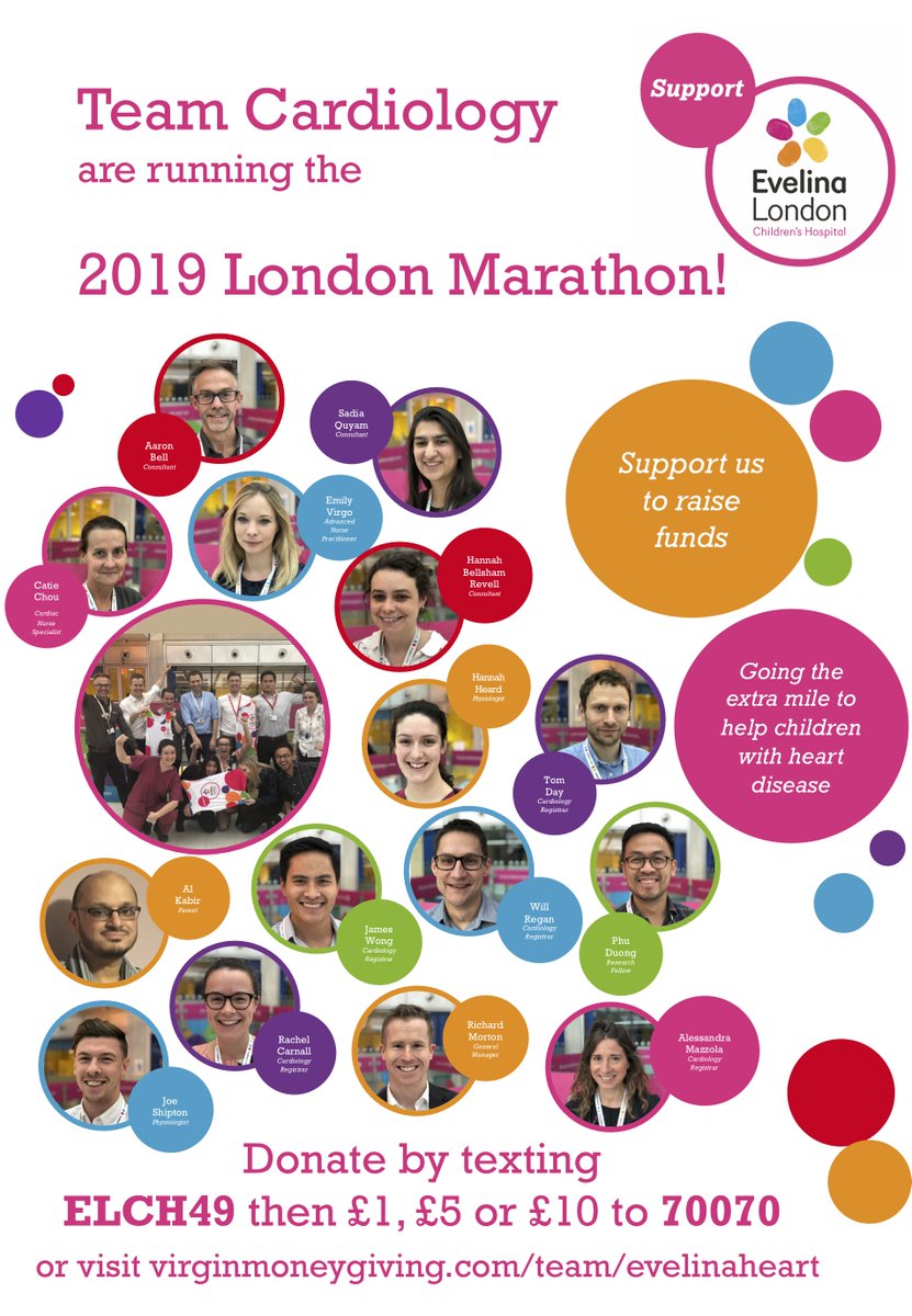 ajayding's tweet photo. 15 team members. 26.2 miles. Raising £50K for the Evelina. Team Cardiology are running the London Marathon. Lets do this! #evelinaheart @EvelinaLondon https://t.co/XlhKEQmIyR