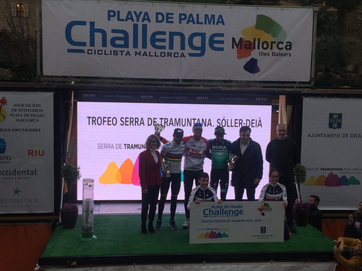 Podium Trofeo Serra de Tramuntana !
1- <a href="/Tim_Wellens/">Tim Wellens</a> 
2- <a href="/EmuBuchmann/">Emanuel Buchmann</a> 
3- <a href="/alejanvalverde/">Alejandro Valverde</a> 
#ChallengeMallorca