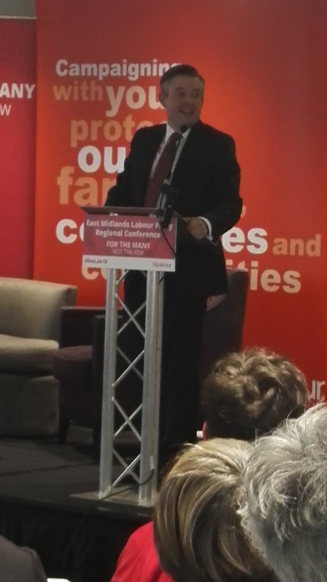 LouiseLagitana's tweet image. Jon Ashworth Shadow Sec of State for Health &amp;amp; Social Care at #EMLab19 says the no. of patients waiting on trollies in  corridors has risen to 565,000 under May's govt, there are record levels of suicide and £7 billion cuts to Social Care. Labour will invest £9 billion in yr 1