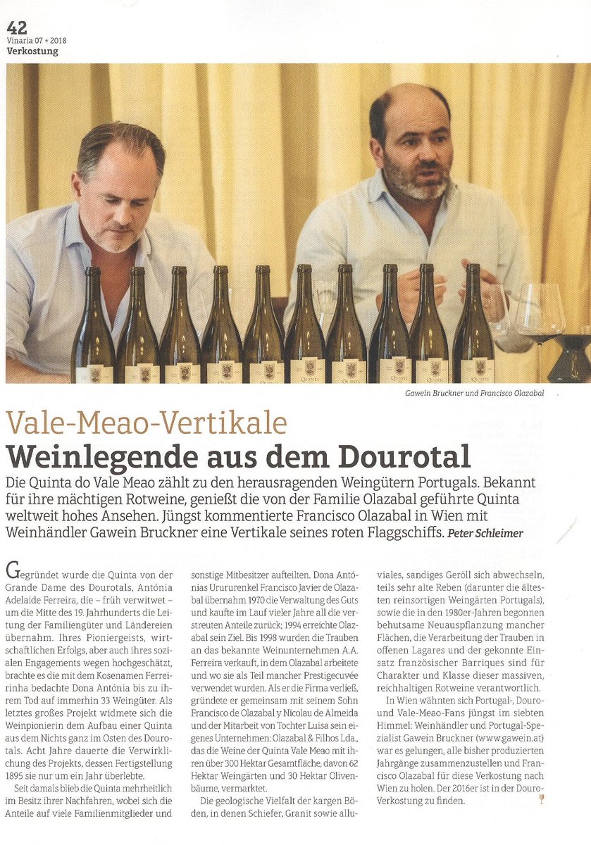 quintadvalemeao's tweet photo. Last October, we enjoyed a historical vertical tasting of Quinta do Vale Meão from 1999 to 2016 in Palais Coburg, #Austria. Take a look at #Vinaria Weinkultur-Magazin's comprehensive review and scores of our wines below. https://t.co/fYg1vkzh1b