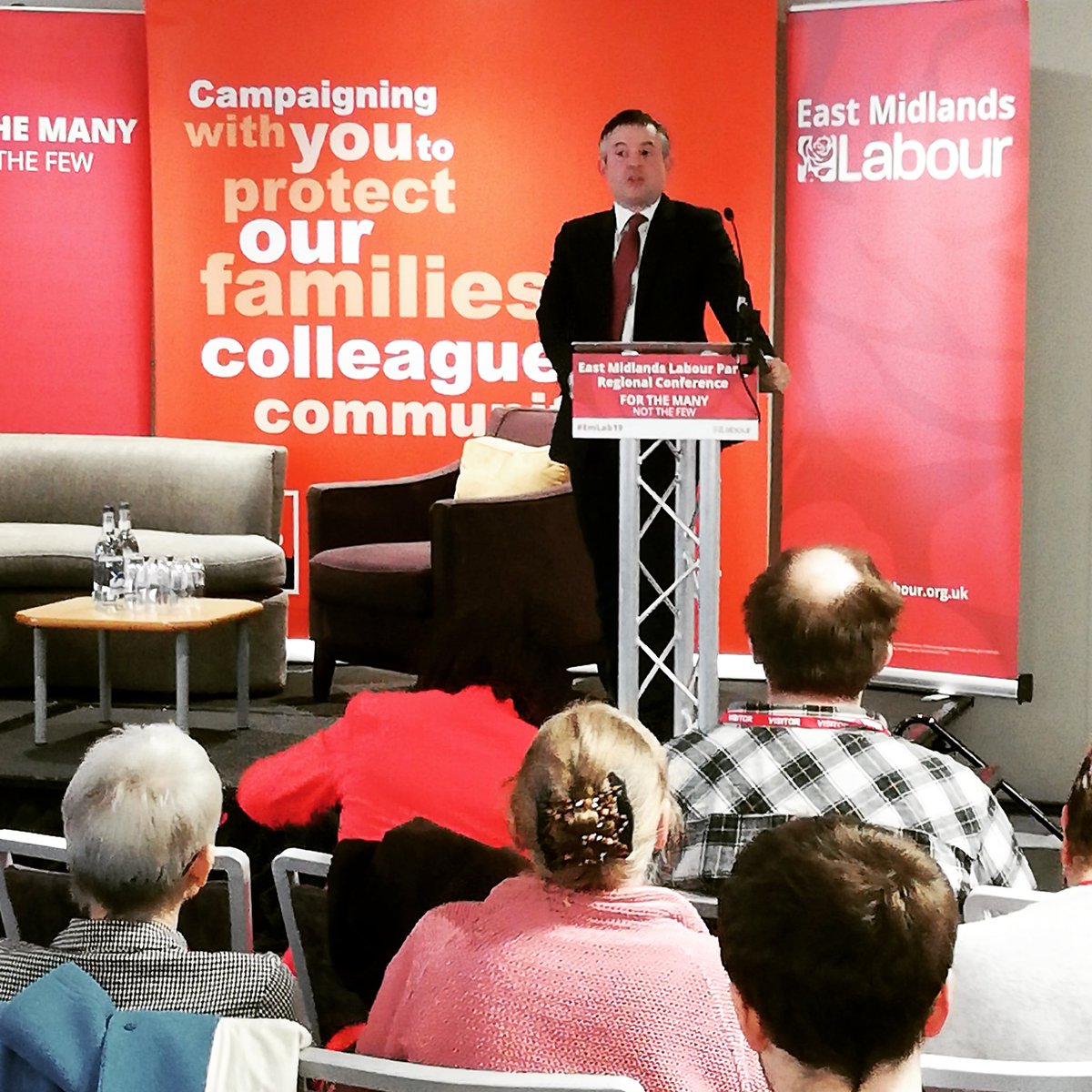 EastMidsLabour's tweet image. "Privatisation of the NHS is going to come to an end under a Labour Government - we will renationalise the NHS" @JonAshworth #EMLAB19