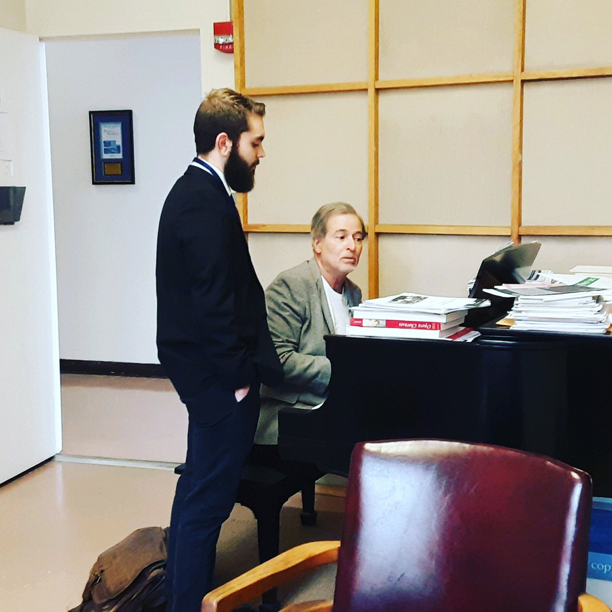 MHU is a great place to pursue music! Each year MHU students get to interact with world-renowned artists. One of our young composers, Elijah Smith, discussing "Salt and Light" with world-renowned composer Z Randall Stroope! #mhumusic #marshillu #undergrad #musicperformance #music