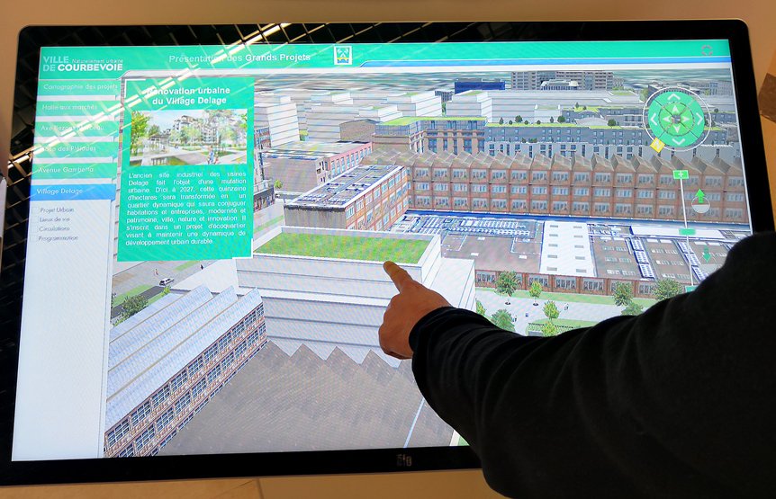 VilleCourbevoie's tweet photo. Halle #Charras, écoquartier #Delage... Tous les grands projets de #Courbevoie sont détaillés dans la maquette 3D de la ville, en libre accès, à l'accueil de l'hôtel de ville et à la maison des projets https://t.co/OvLe4ciBQR