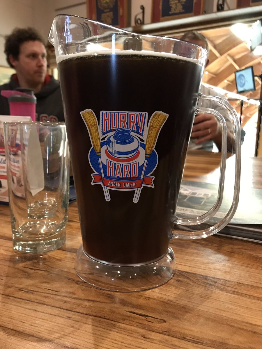 Starting the day off right at Peterborough Curling Club, thanks <a href="/hurryhardbeer/">Hurry Hard</a>
