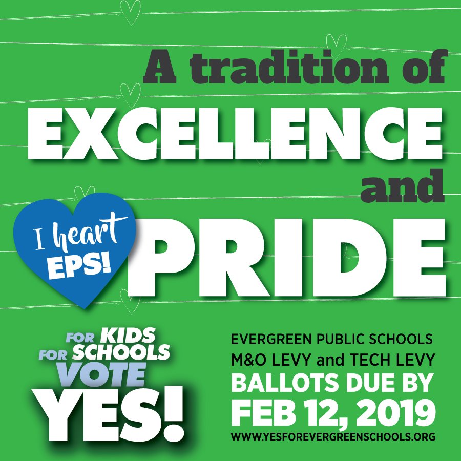 💙 Vancouver has a record of supporting levies because it reflects our community's value of excellence and pride of our public schools. Vote YES for <a href="/evergreenps/">Evergreen PS</a> replacement M&amp;O levy and Technology levy TODAY! #IheartEPS #EPSlevy #VanWA #Vote