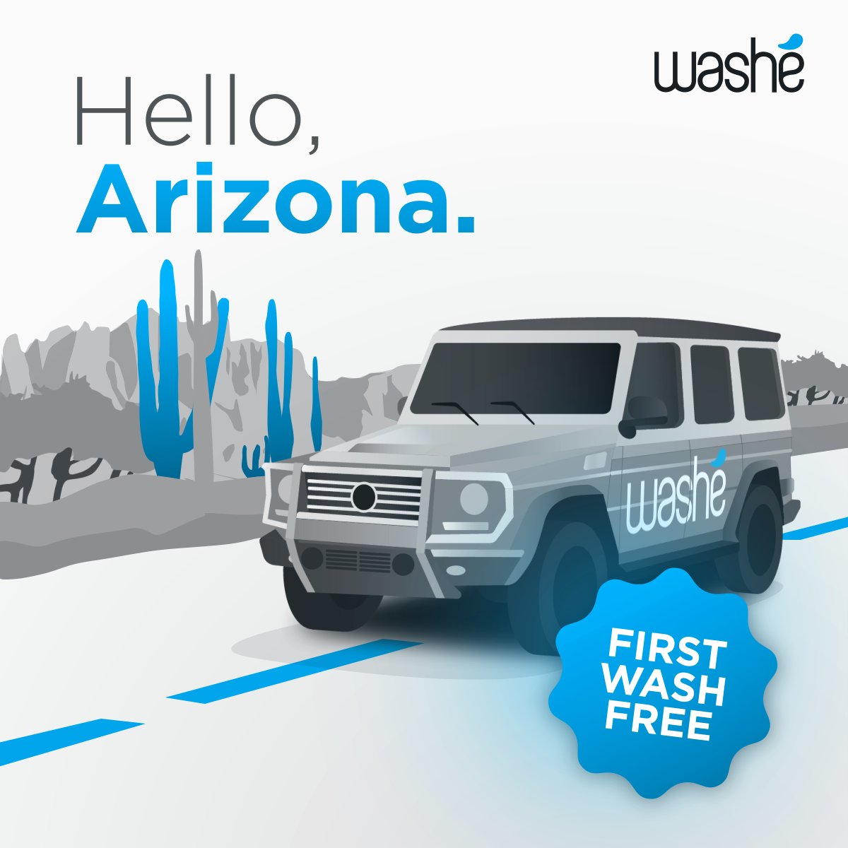 WasheApp's tweet image. Arizona: We are now live in select areas of Scottsdale. Order your first wash for free today!