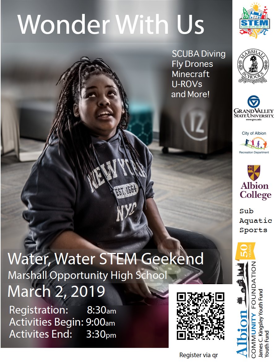 The upcoming STEM Geekend on March 2 is the perfect opportunity for students 4th-8th grade to engage in unique learning experiences that involve water-related activities! If you're as excited about this as we are, you can click here to register >>> buff.ly/2RunAnf