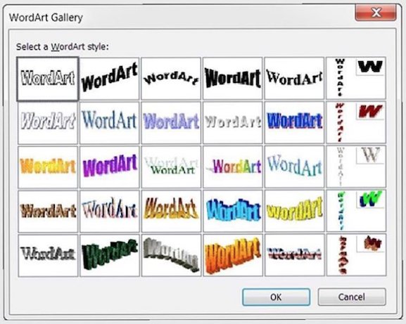 Some of you didn't start your design careers tortured over which 3D Wordart option to use and it shows