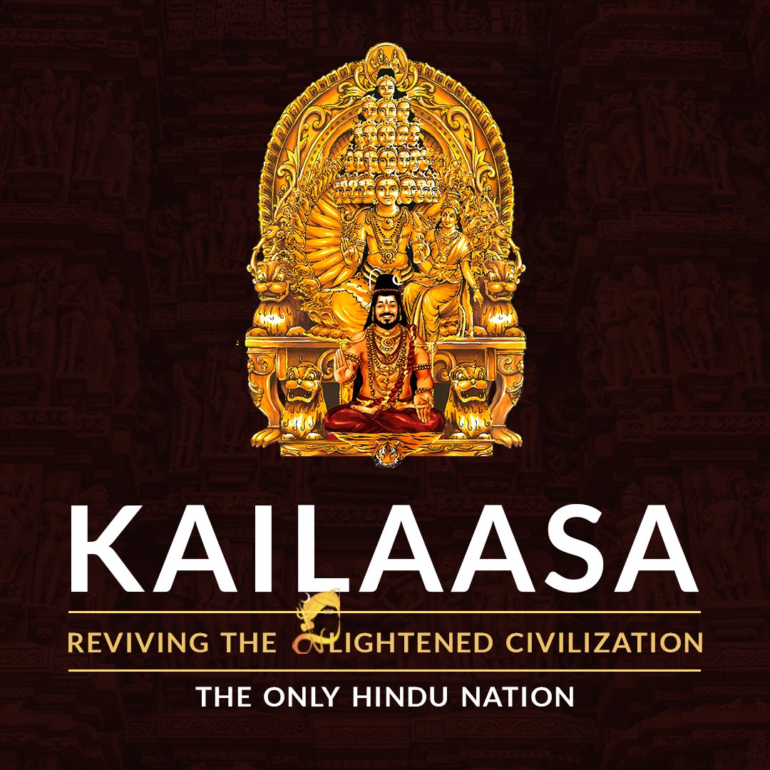 SriNithyananda's tweet photo. INVITATION TO JOIN THE NATION OF KAILAASA

We invite you to become a part of Kailaasa, reviving the enlightened civilization of Sanatana Hindu Dharma from wherever you are. Create and become part of enlightened ecosystems in your own cities &amp; countries. https://t.co/nMzhNWttZk