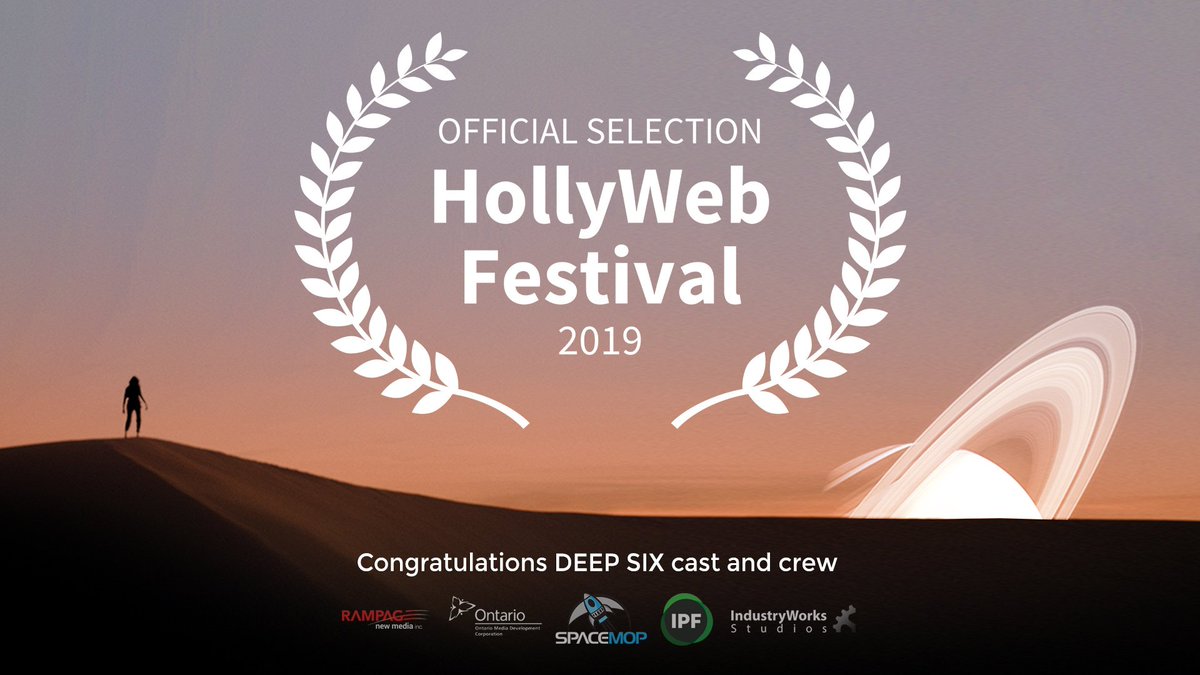 Grats to cast and crew of Deep Six on becoming an Official Selection for @hollywebfest! Deep Six is live on iTunes Canada (bit.ly/D6_Canada) and iTunes USA (bit.ly/D6_USA). #SpaceIsHard