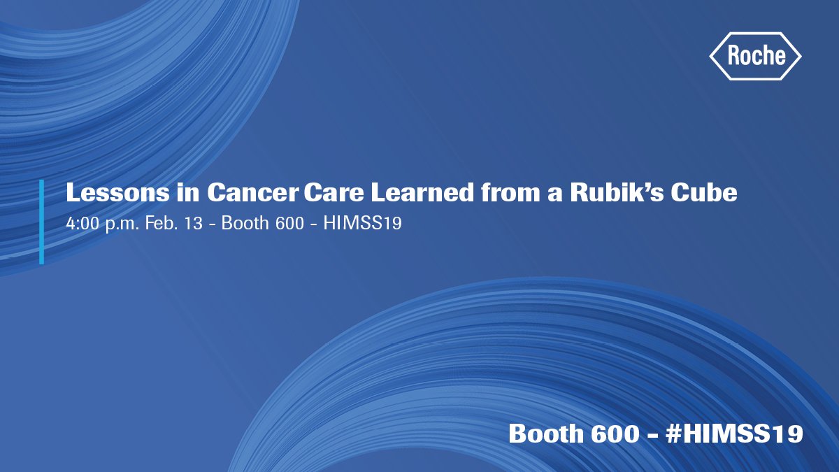 Roche_navify's tweet photo. What can a Rubik's Cube teach us about #cancer care? Join @Roche experts Kimberley Ferguson and Rob Manor at #HIMSS19 to find out! https://t.co/gVEmvA4TLA https://t.co/DzChnsodCJ