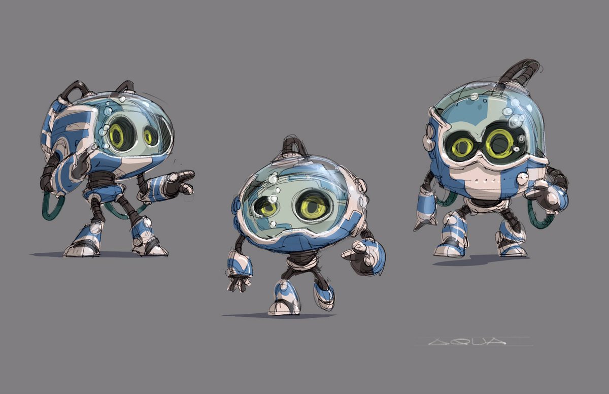 ArmandSerrano's tweet image. Pet Robots: Aqua. 
#pet #robots #mechdesign #productiondesign #characterdesign #visualdevelopment #armandserrano #unfinishedfilm #mech