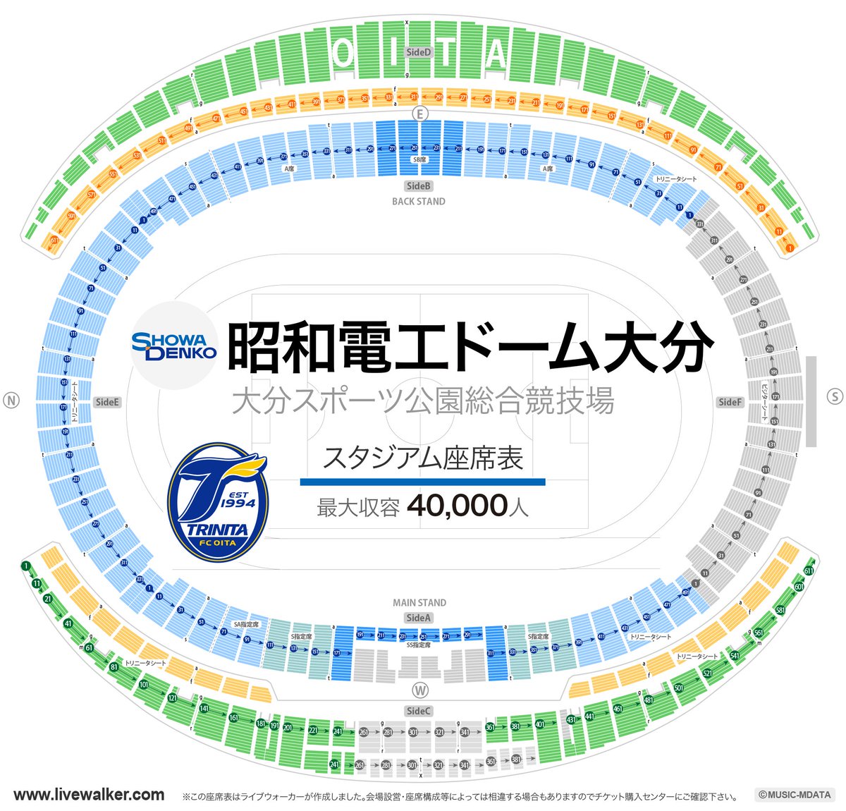 J1リーグ全クラブ スタジアム座席表 21年版