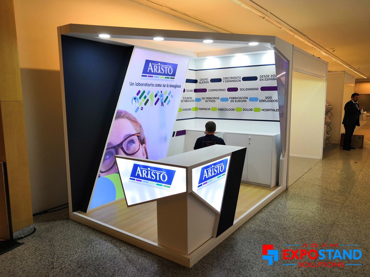 BoothExhibit's tweet photo. Booth Design and build up at Pharma Congress in Spain and Europe, Adam Expo Stand Solutions https://t.co/RNuqDWik8G