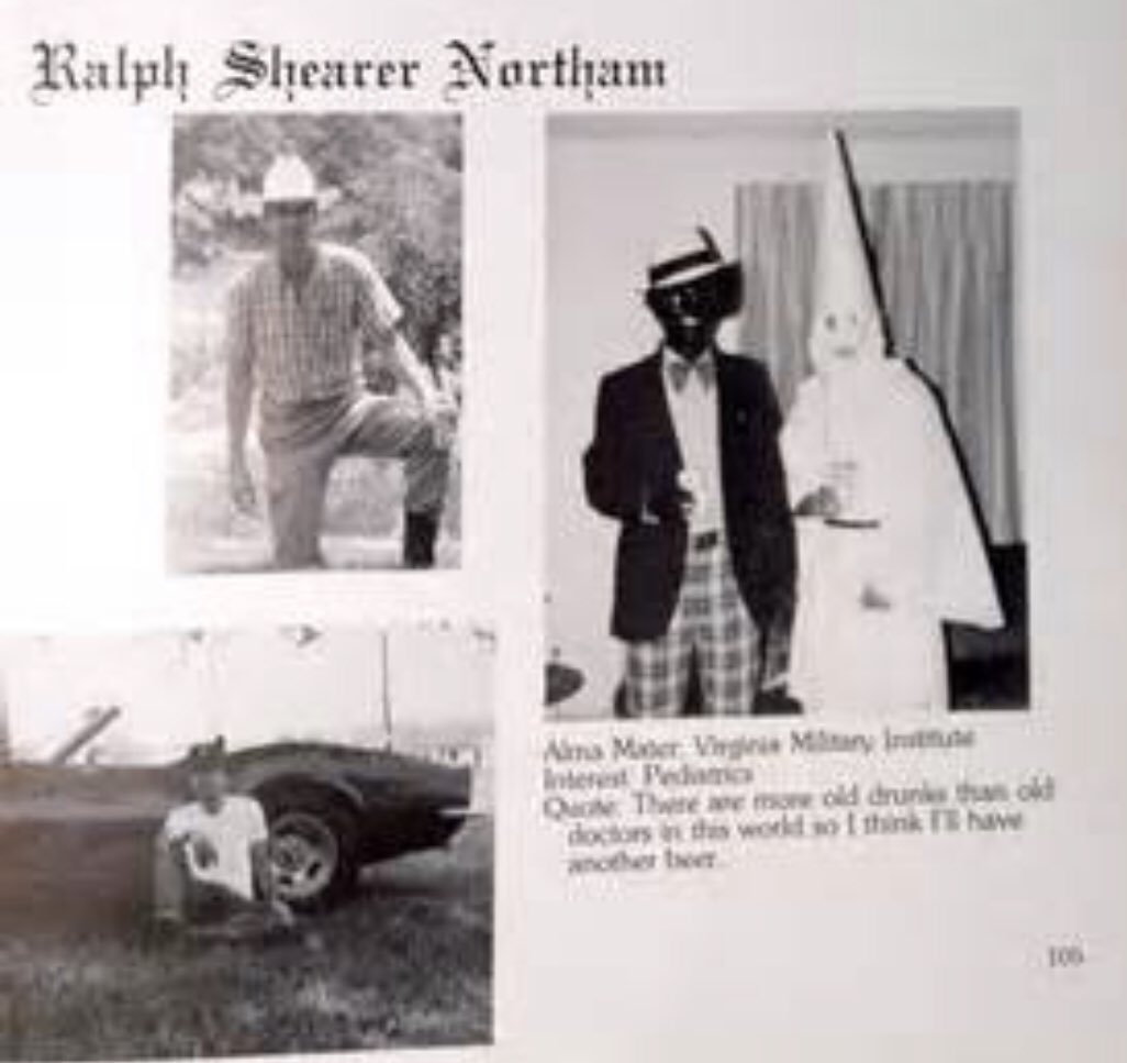 PresidentCarta's tweet image. You cant remember if you’re pictured @GovernorVA ??? I’m just curious as to why your full name would be printed over the pictures? #GottaBeQuickerThanThat #NorthamResign