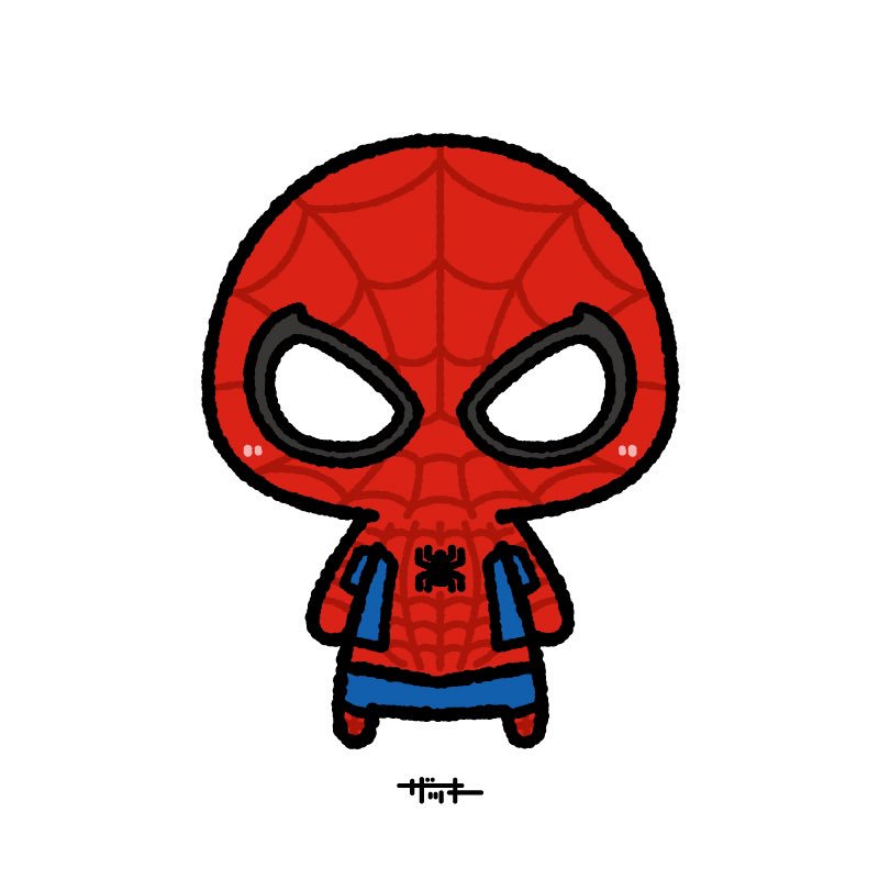 上スパイダーマン イラスト 簡単 イラスト画像