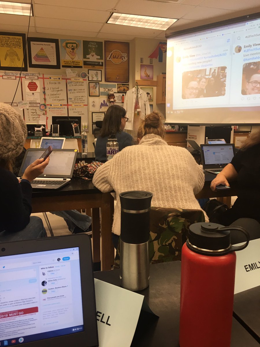 Observing teachers learning about Twitter #lbtechsummit19 #proudtobelbusd