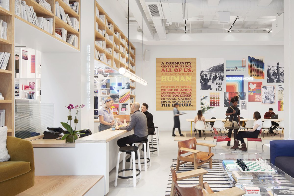BaobabGroup's tweet photo. The new Made by We, a combination cafe, office space, and coworking location just​ opened in New York City and it looks awesome. ☺️ (All images by Dave Burk, We Company)

#coworking #nyc #design https://t.co/JdGImgiseC