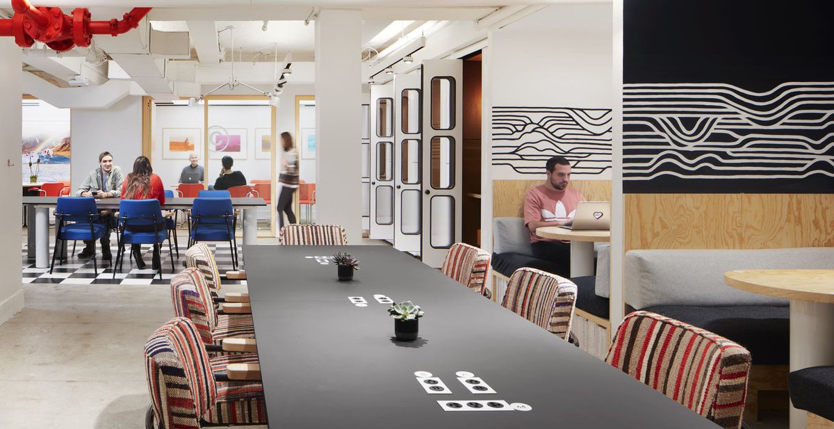 The new Made by We, a combination cafe, office space, and coworking location just​ opened in New York City and it looks awesome. ☺️ (All images by Dave Burk, We Company)

#coworking #nyc #design