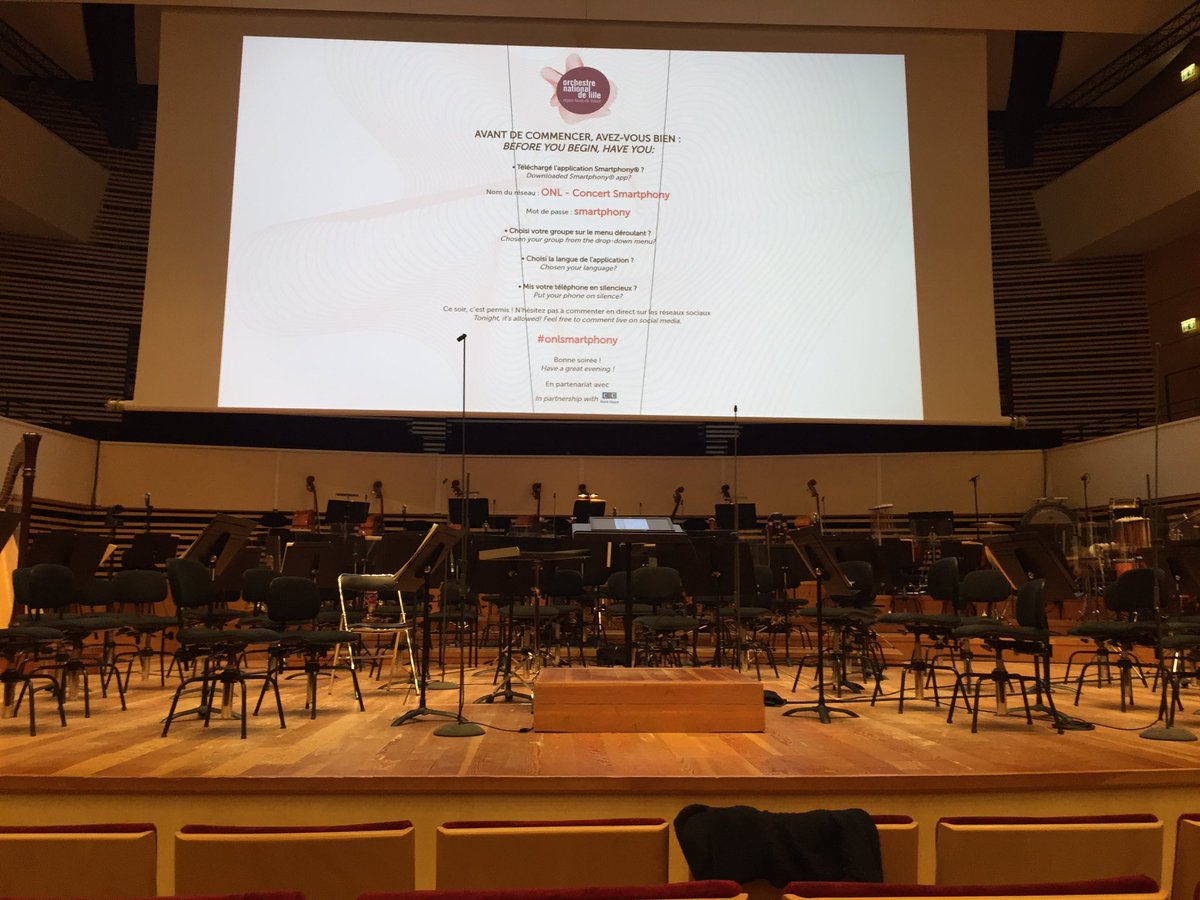olivrind's tweet photo. #onlsmartphony prêts pour échanger avec les musiciens et son chef Alexandre Bloch grâce à l application Smartphony https://t.co/IBi1EwP0ml