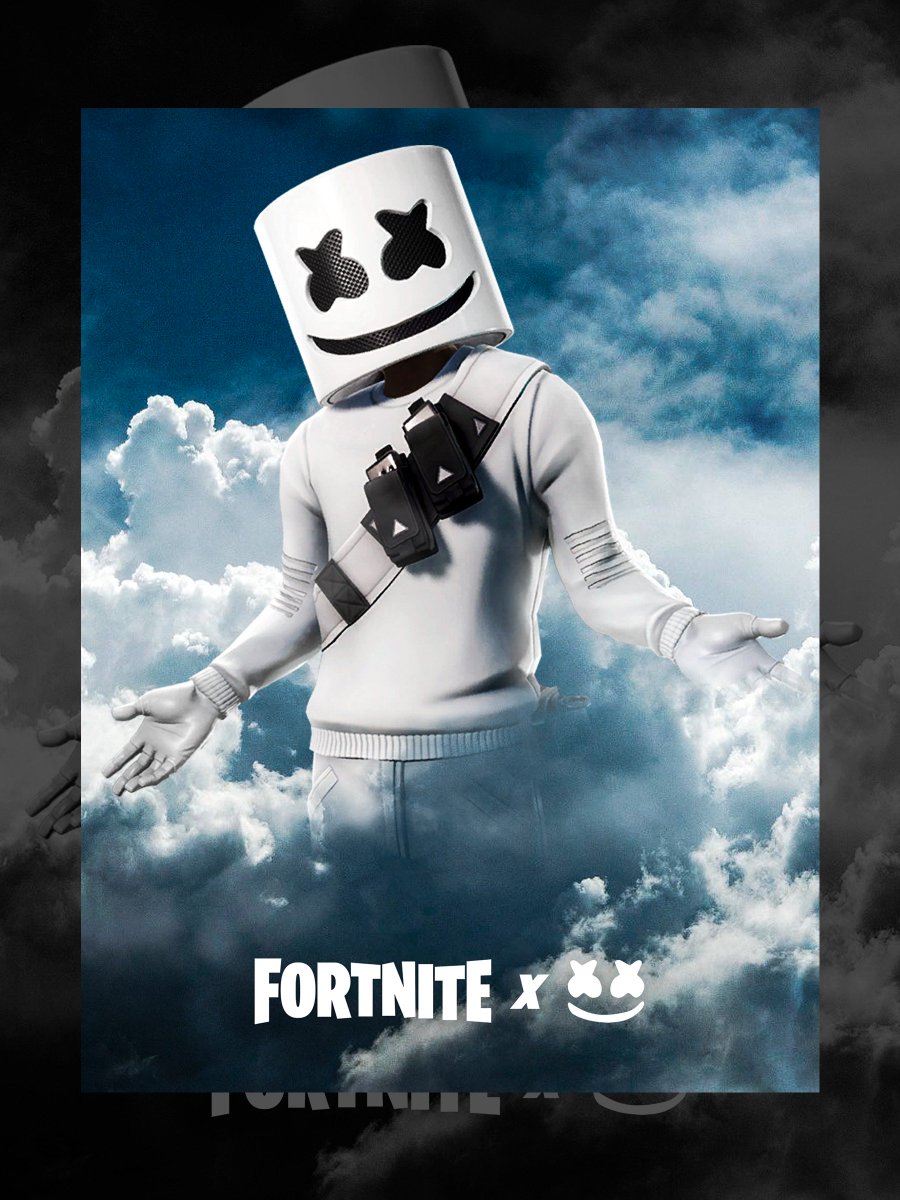 Juanlsaia's tweet photo. Poster of:@marshmellomusic 
Es un diseño simple pero me hacia ilusión publicarlo por que soy muy fan de marshmello, y ya que hoy es el evento con Fornite aprovecho a publicarlo! https://t.co/bNoEiDHa38