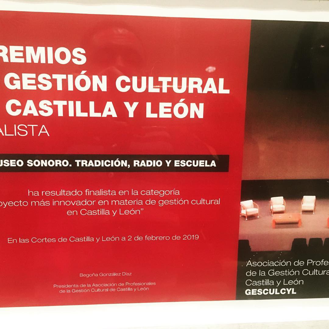 mediasonicES's tweet photo. Hoy estamos en Las Cortes de Castilla y León en VALLADOLID en la entrega de los I Premios de Gestión Cultural de #CyL que otorga la Asociación de Profesionales de la Gestión Cultural de Castiia y Leon (GESCULCYL), acompañando al proyecto del Museo Sonoro De San Pedro de Gaillos https://t.co/RjBGoAE187