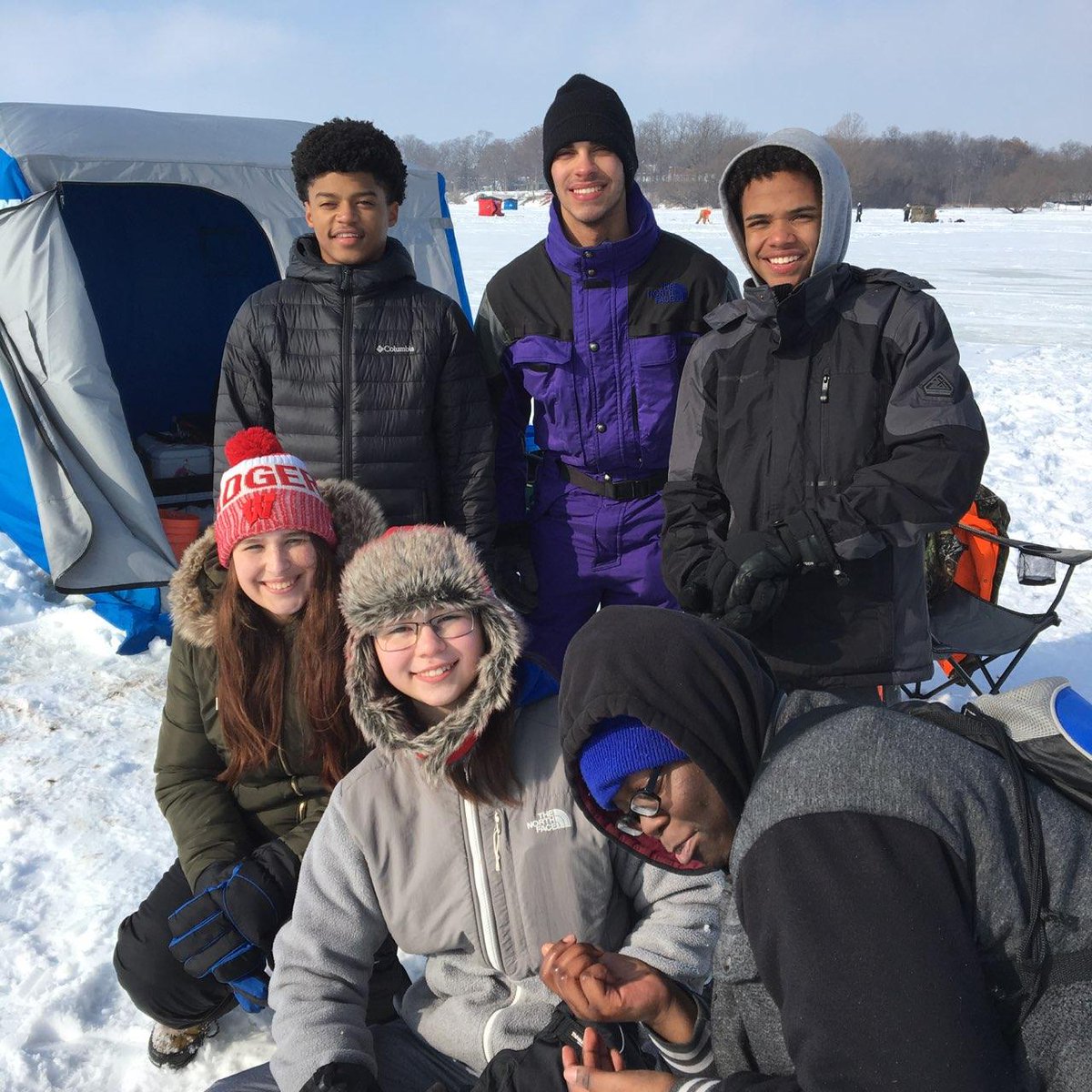 Sheila and Brad took a group of REAL School students on an ice fishing adventure today! #BEREAL #BESTELLAR