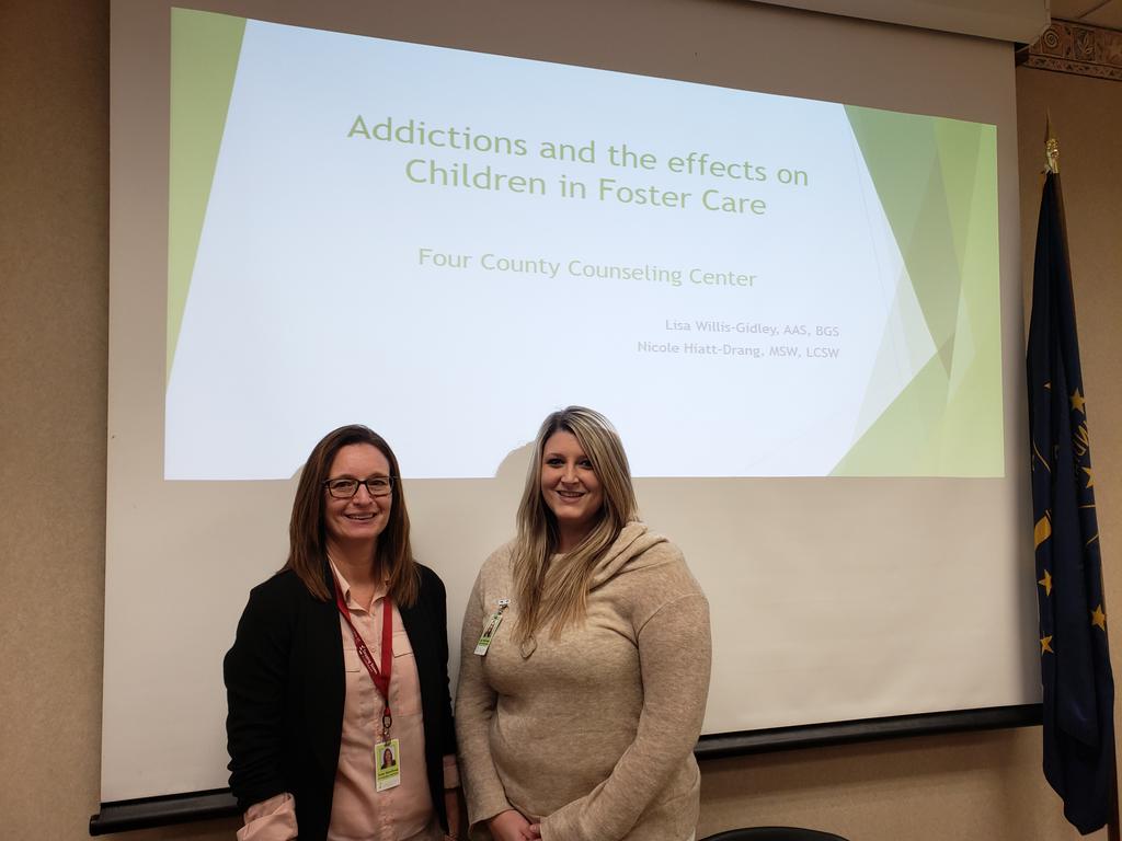 lisaigidley's tweet photo. Teaching Foster Parents about Addictions and the impact on Children on Foster Care today. Thank you Kokomo Library and Foster Parents for having us!!!! #FourCounty #BetterTogether https://t.co/pMASDNofys
