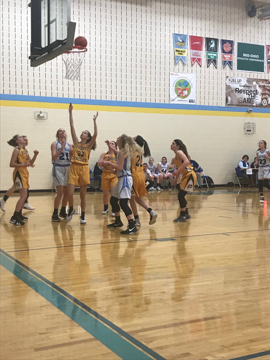 8th grade girls in action vs. BV for round one and up at half 25-7.