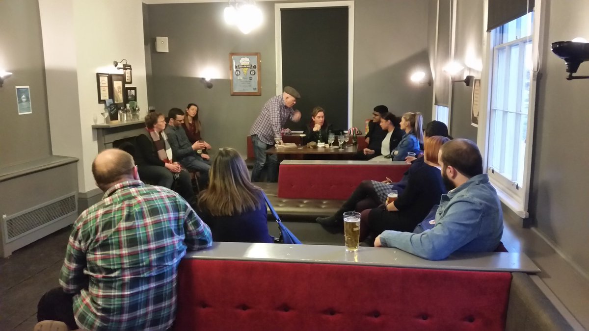 thedr5's tweet photo. And then we finished our #PerformLangs @creativelangs conference with a multilingual play in a pub! Very fitting and so #Eastenders #CoronationStreet #Emmerdale all in one! https://t.co/2jmh8lihxz