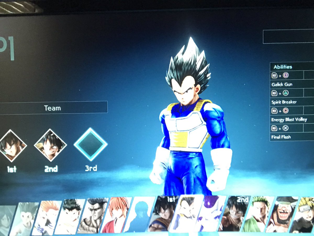 superdeadaly's tweet photo. My squad for the #JUMPFORCEOpenBeta It was literally my first and last time on the beta. I had to learn everything from scratch that everyone else had already knew from the beta before. I took lots of Ls but I did manage to get some wins too. https://t.co/OU8Wwt07xX