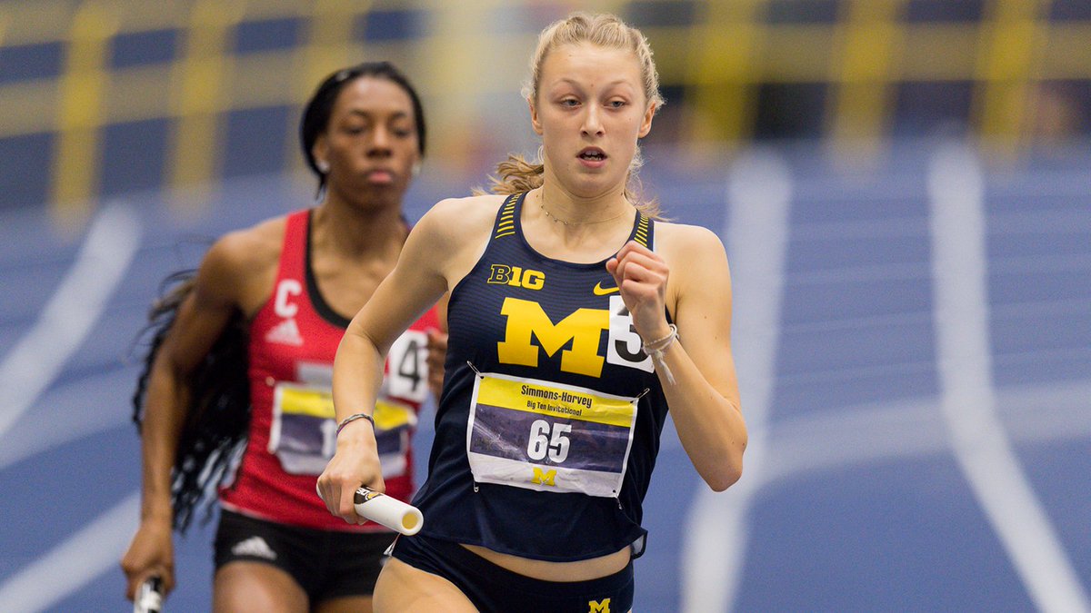 UMichTrack's tweet photo. Did you see how fast Aurora Rynda ran the 800m today?? 🔥🔥

That, a Michigan 1-2 in the 400m and more in our women's recap from the final day of the #PowerFiveInvite 

READ: https://t.co/LdRcz6QSGI https://t.co/P2Pke8BHK9
