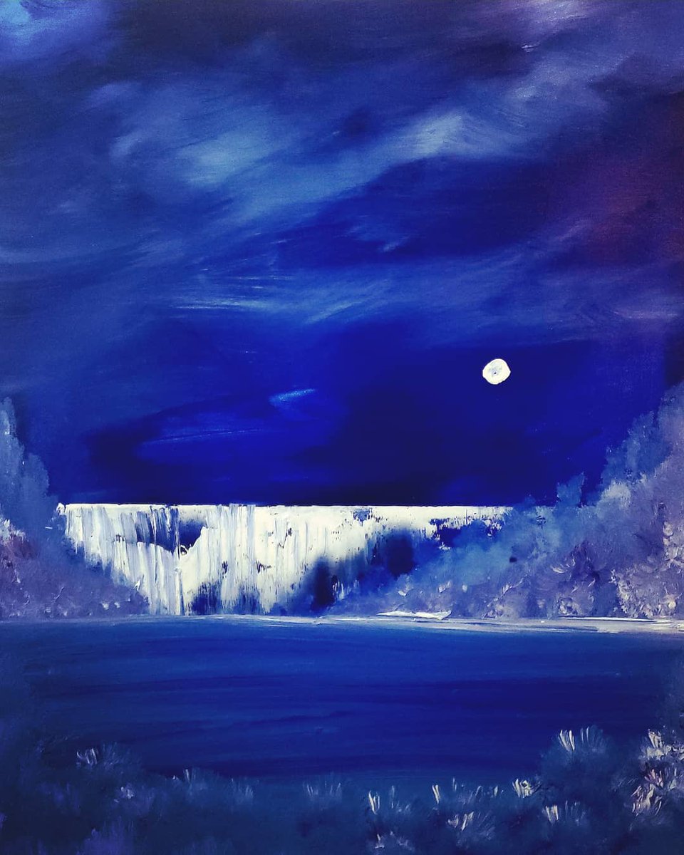 DarkMatter_239's tweet photo. Blue winter  $75.00 oil on oil https://t.co/O3EeDGWDuB