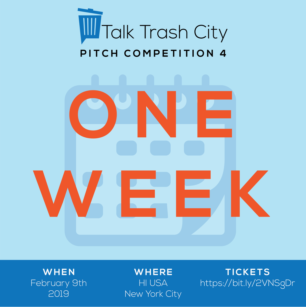 One week until #NYC’s trashiest event of the year! Come support #zerowaste startups and get your tickets now bit.ly/2VNSgDr #nyc #TTC4 #talktrash