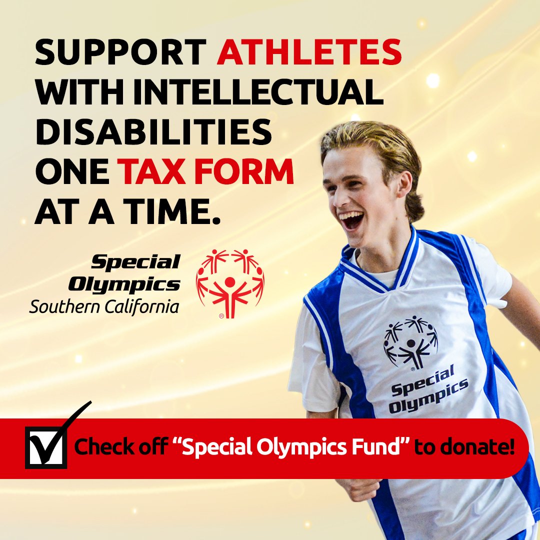 SOSoCal's tweet photo. Did you know that in 2016 2/3’s of contributions to SOSC came from private donors? - @CharityNav. Your support means the world to our athletes. ✅ Check off #SpecialOlympicsFund on your CA #TaxReturn to donate.
https://t.co/awr4z8i4f8
- - -
#CheckOffCA #ThankYou #SupportSOSC https://t.co/H1EMsb1PiX