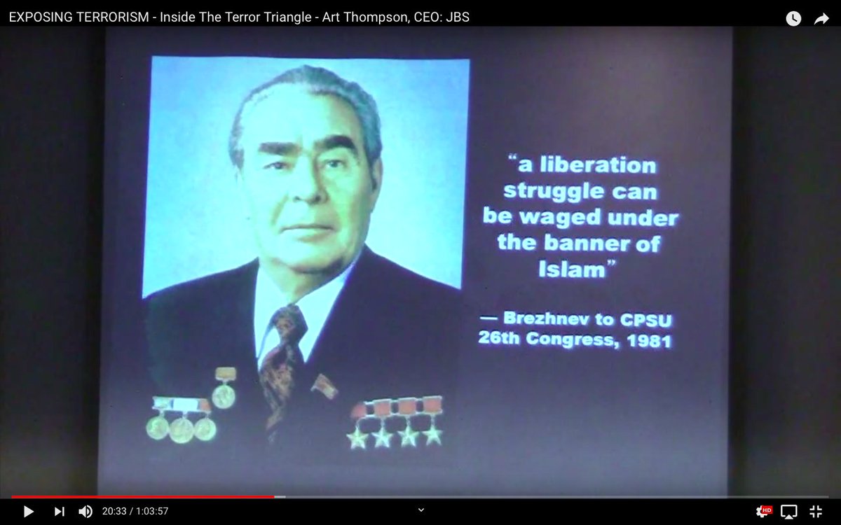 “Exposing Terrorism: Inside the Terror Triangle,”Brezhnev to Communist Party Soviet Union (CPSU) 26th Congress, 1981"A liberation struggle can be waged under the banner of Islam"