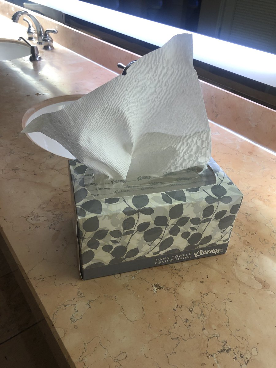 WaltNew's tweet photo. Kleenex boxes with paper towels. #AlwaysILL https://t.co/2UB0LYfJUC