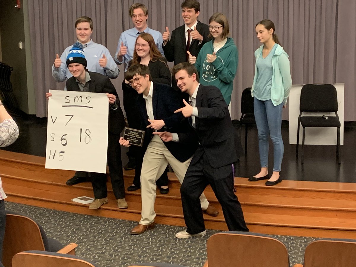 SMS Academic Decathlon team placed first in Super Quiz! Hopefully they’ll hear soon if South goes to Nationals. Awesome job, ladies and gentlemen! <a href="/smsacadec/">SMS AcaDec</a> <a href="/SMSouthTDain/">Dr. Todd Dain</a>