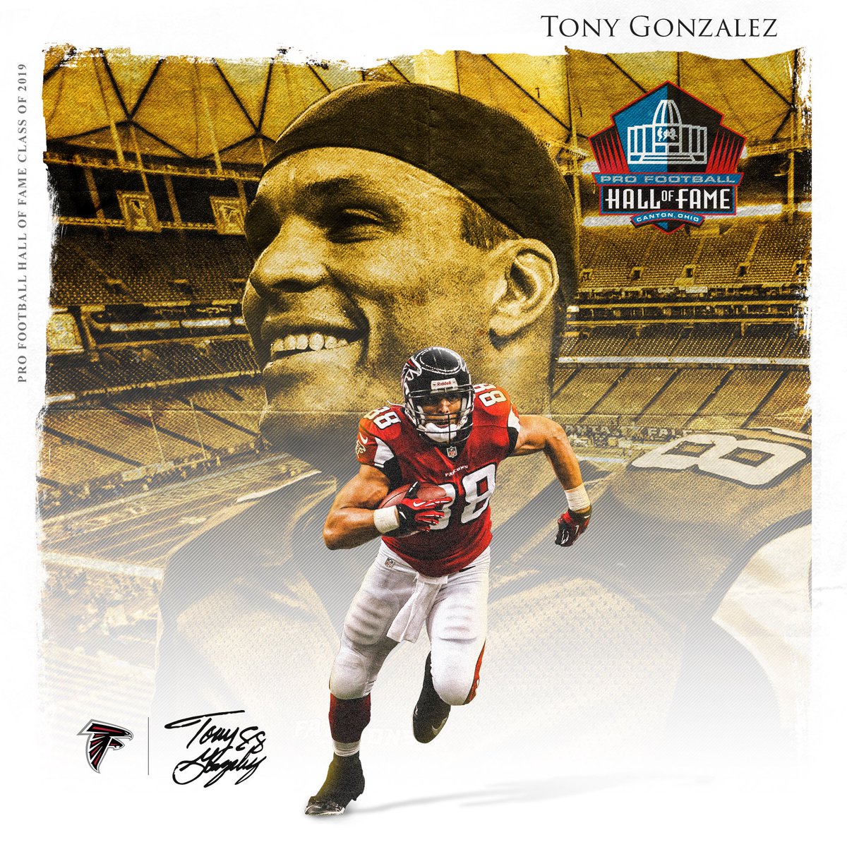 AtlantaFalcons's tweet photo. The best TE of all-time.
First-ballot Hall of Famer.
Congrats, @TonyGonzalez88! https://t.co/vzWrrpbaUS