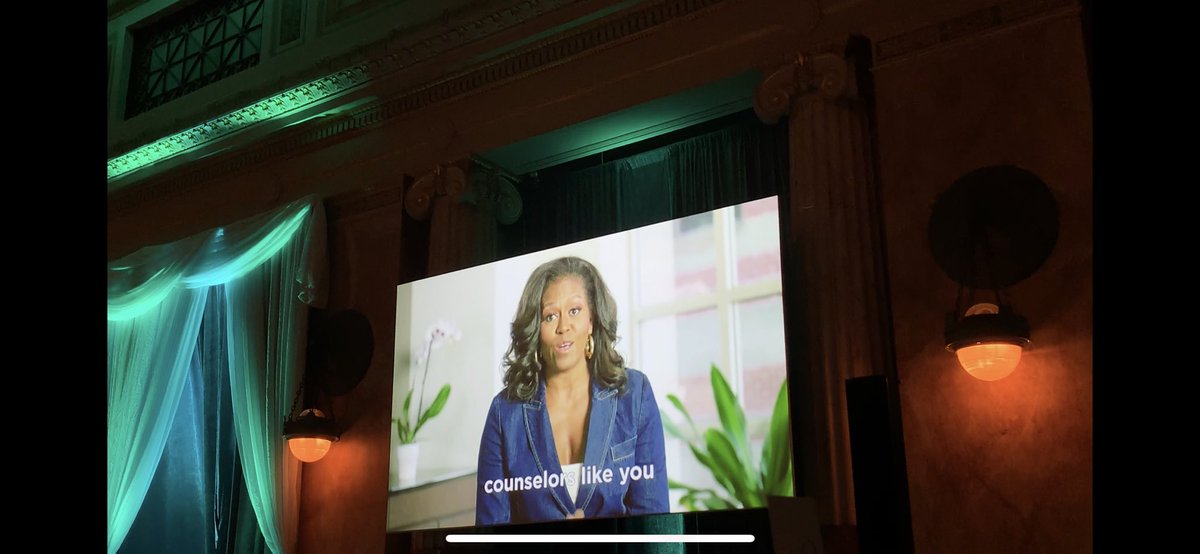 Thank you @MichelleObama for recognizing the important contributions school counseling programs have on our school communities!! Your video message at #SCOY19 brought me to tears. #ReachHigher @ReachHigher @ASCAtweets