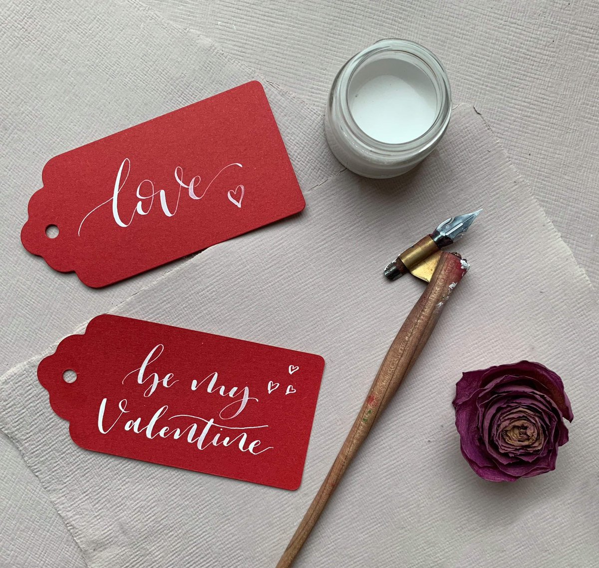 It’s February and that means I’m elbow deep in letters of love for Valentine’s! 

To learn to write your own, come to my calligraphy and cocktails class <a href="/kasandroslondon/">Kas & Ros</a>! 

Book here eventbrite.co.uk/o/kas-amp-ros-… 

#ValentinesDayGift #CalligraphyClass