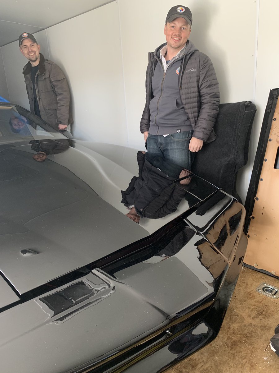 Elmer_Bol's tweet photo. Great field trip today with @DrAaronMorris. Saw the original KITT! Wow, one of only five left and the first one from the opening sequence! https://t.co/rBqbdF9lQW