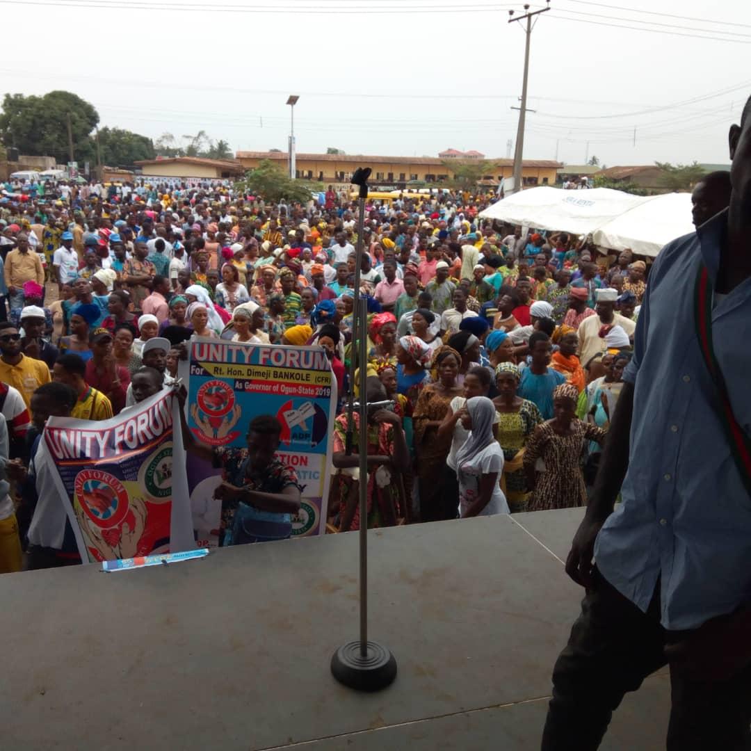 Bankole2019's tweet photo. Pictures from the Ogun West Senatorial District campaign flagoff rally. The people of Ogun West have spoken and we hear them loud and clear. 

Eni to le se lo kan! Bankole ni o, Bankole ni jare! 
ADP is the party! 

#DB4Ogun2019 https://t.co/B7SbcIw9er